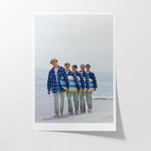 The Beach Boys Paradise Cove Walking with Long Board - Limited Release Giclee Print
